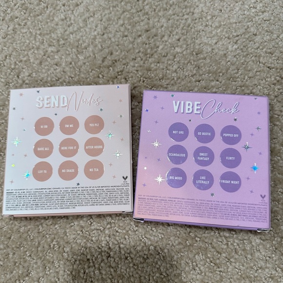 ColourPop For Target Pressed Powder Eyeshadow Palette - Send Nudes - Vibe Check - Picture 2 of 4